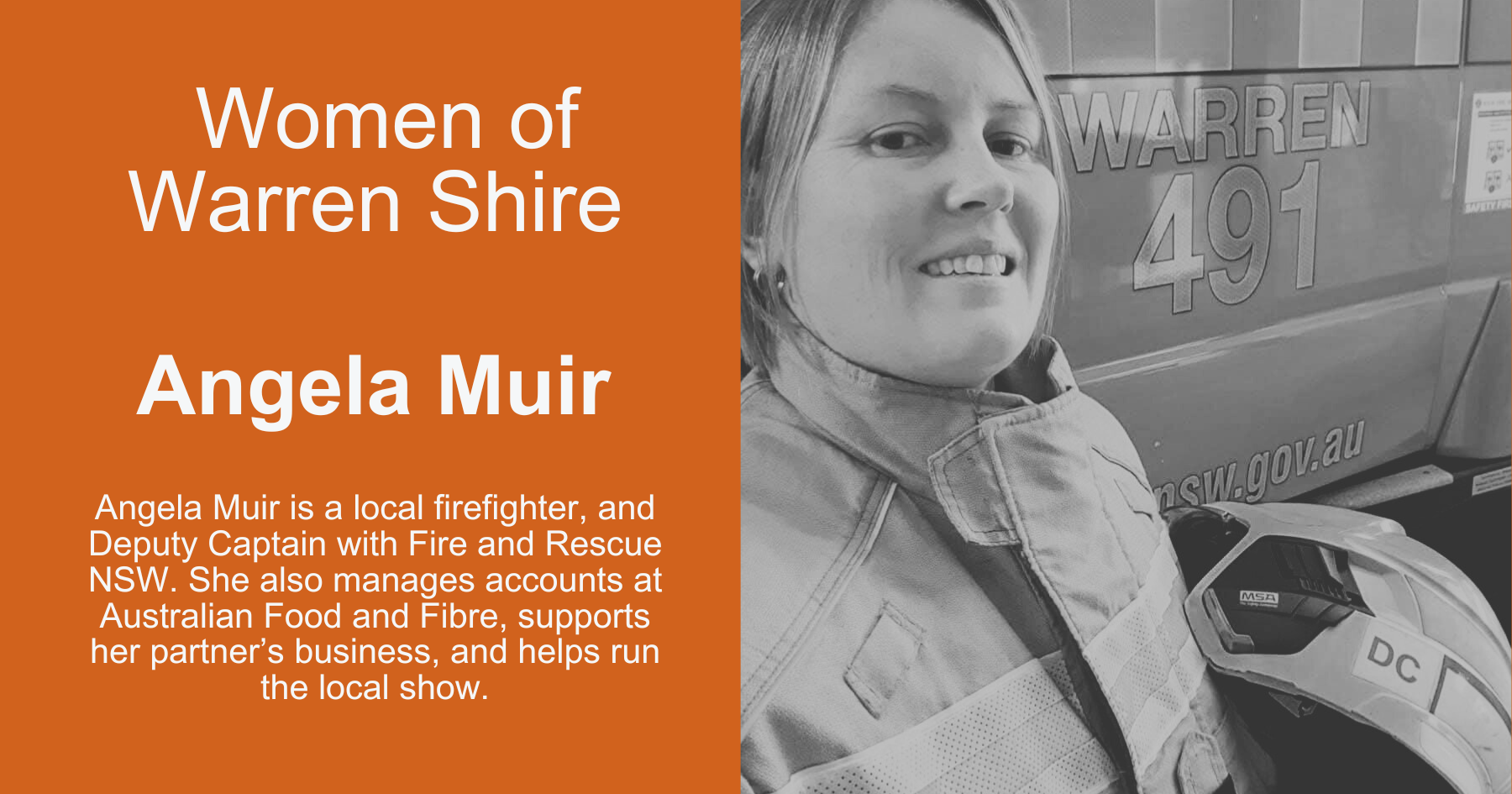 Woman of Warren Shire: Angela Muir - Post Image